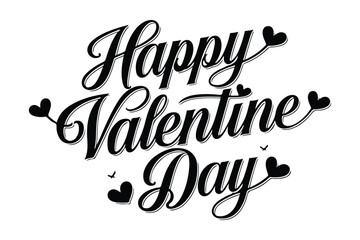 Happy Valentine's Day Creative typography vector illustration