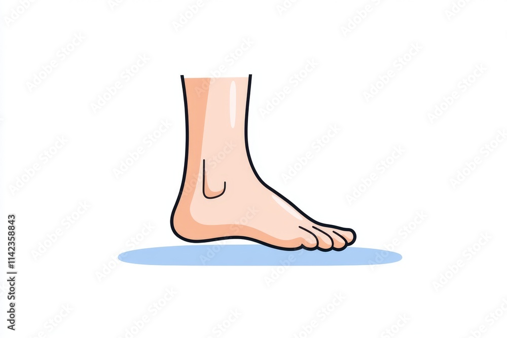 Poster a minimalist illustration of a footprint icon, drawn with clean lines and soft gradients of beige an