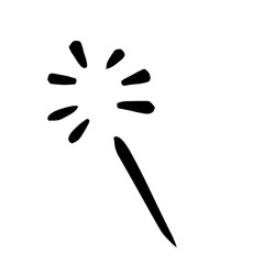 modern star stick icon