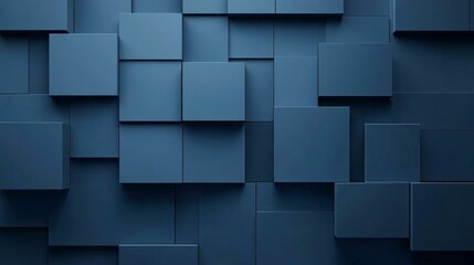 dark blue background with geometrical forms like rectangles