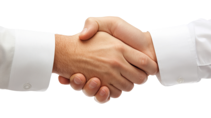 Handshake, isolated on transparent background