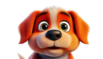 dog on white background