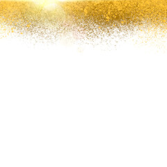 Gold glitter frame, wedding ornament	