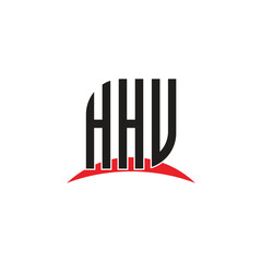 HHV letter logo design with white background in illustrator, vector logo modern alphabet font