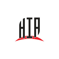 HIR letter logo design with white background in illustrator, vector logo modern alphabet font