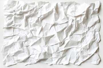 Obraz premium wrinkled sheet of paper on white background 