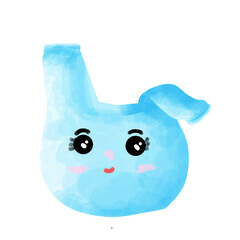 blue plastic bag Once used, it can be reused.