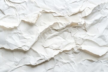 Obraz premium wrinkled sheet of paper on white background 