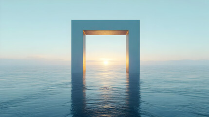 Sunrise Gateway 3D Render