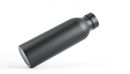 Fototapeta premium Blank Matte Black Water Bottle Mockup