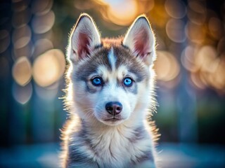 Adorable Blue-Eyed Siberian Husky Puppy - Stunning Photoshoot