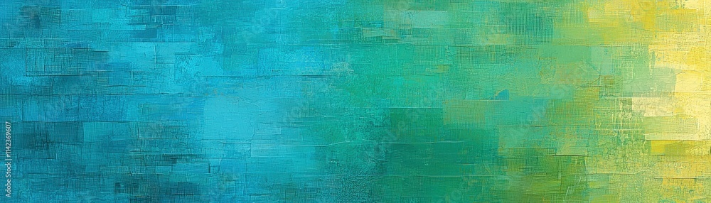 Poster a vibrant abstract background featuring a gradient of blue, green, and yellow hues, creating a seren