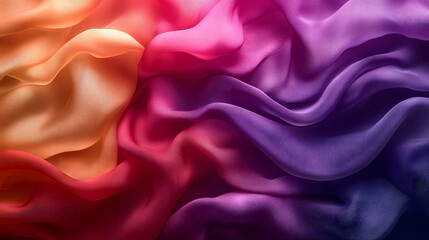 Obraz premium An Elegant Display of Soft Sheer Chiffon Fabric in Various Colors Cascading Beautifully