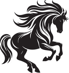 Rural Horse Silhouette for Farm-Inspired Art
