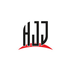 HJJ letter logo design with white background in illustrator, vector logo modern alphabet font