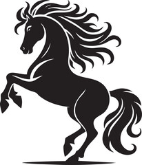 Graceful Horse Silhouette for Minimalist Art
