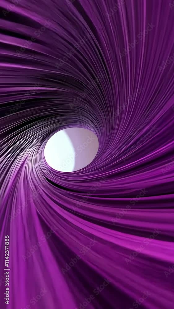 Poster swirling purple patterns create a mesmerizing tunnel effect with a bright center
