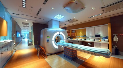 Modern MRI Room in a Hospital