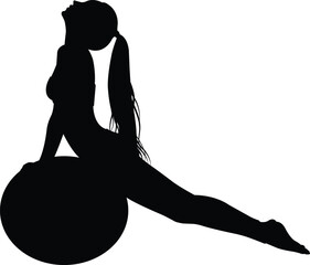 Set of vector illustrations featuring a female performing stretching and various workout exercises. Ideal for fitness branding, yoga studios, wellness campaigns, and health-related designs.