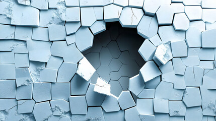 Shattered Ice 3D Render Abstract Background