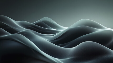 Obraz premium soft black gradient background with flowing abstract waves creates depth