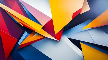 Abstract geometric shapes in vibrant colors. (2)