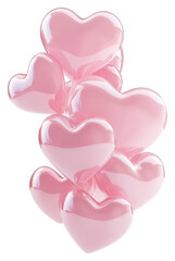 PNG Pink Hearts floating heart pink hearts.