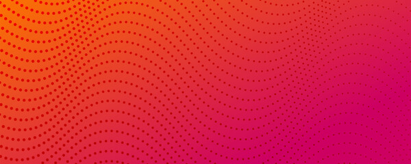 Colorful halftone background with flowing dots
