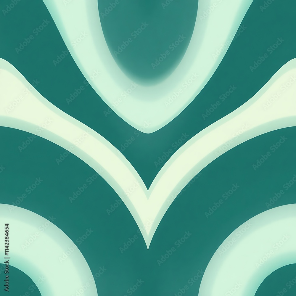 Poster abstract teal and white swirls: a mesmerizing abstract pattern of teal and white swirls evokes feeli