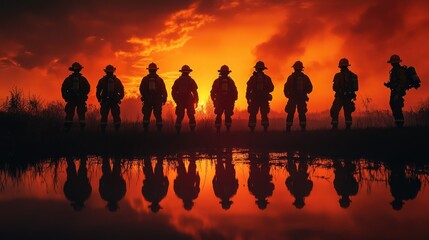 Firefighters standing tall as a community thanks them.