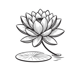 Water Lily icon vector