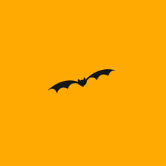 Flying bat icon flat vector design