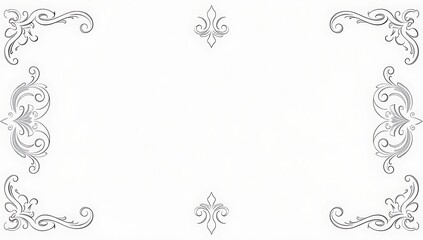 Elegant Ornate Frame Design With Floral Swirls