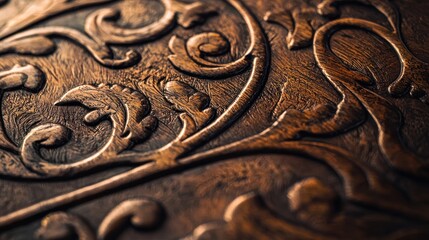 A close-up of a textured pattern on a surface, emphasizing the details and craftsmanship involved