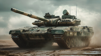 Armored Battle Tank in Action