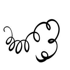 Hand drawn line  line doodle  curve  spiral line