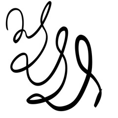 Hand drawn line  line doodle  curve  spiral line