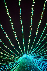 New Year and Christmas decoration of the city, close-up. The central street of the city, festive decor.