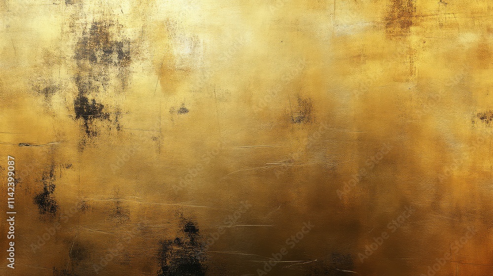 Poster A textured golden surface with subtle variations and imperfections, creating an elegant and luxurious appearance.