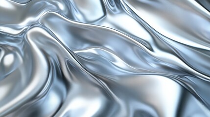 A shimmering, fluid surface resembling polished metal, showcasing gentle waves and reflections that create a dynamic, modern aesthetic.