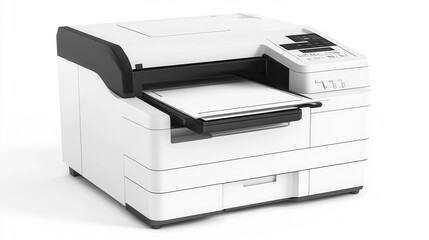 Modern White Multifunction Printer on a Clean Surface