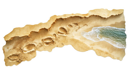 Fototapeta premium Sandy beach, transparent background