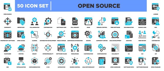 Open Source Icon Set Blue Grey