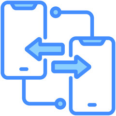 Obraz premium Mobile Data Synchronization Icon