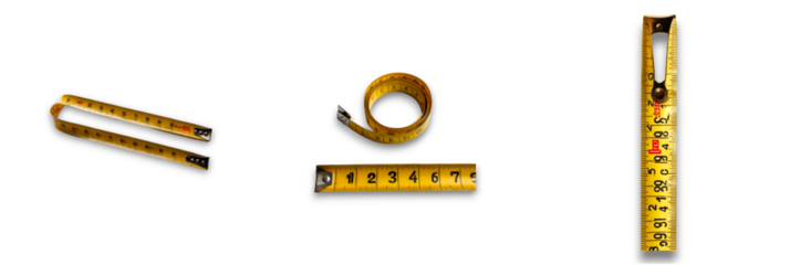 Isolated ruler on transparent background for measuring lengths accurately