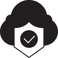 Cloud and Shield Icon
