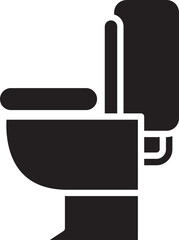 Toilet Bowl Bathroom Icon
