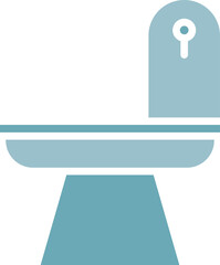 Toilet Bowl Bathroom Icon
