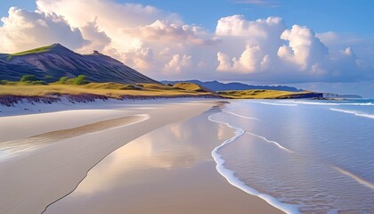 Clouds Sky Coast Beach White Sand Sunny Day Travel Discovery