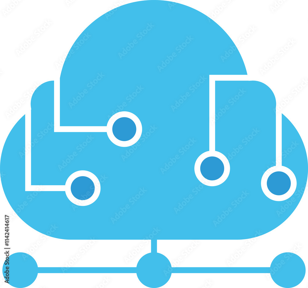 Canvas Prints Cloud Computing Icon
